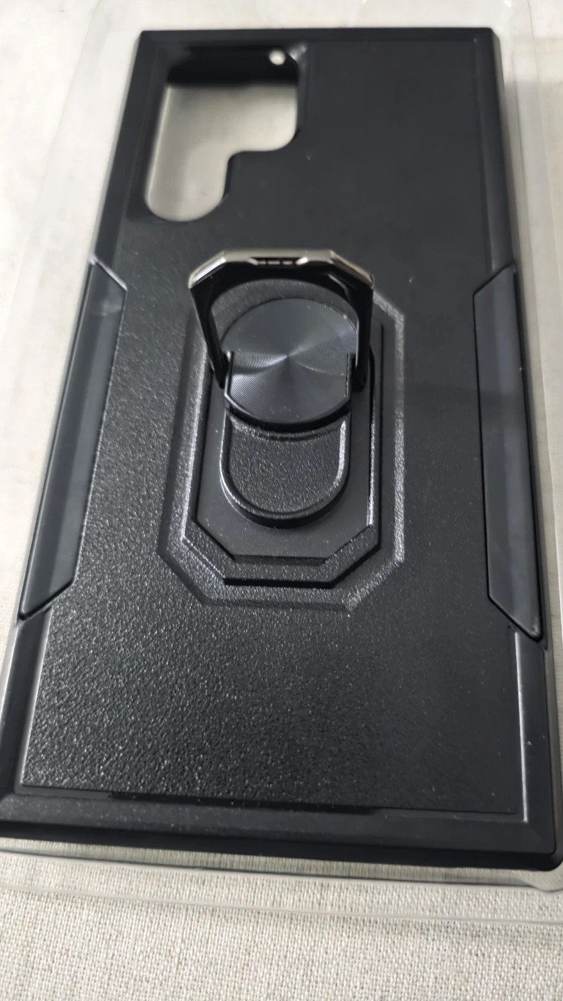 Black Phone Case with Ring Holder samsung s22 ultra