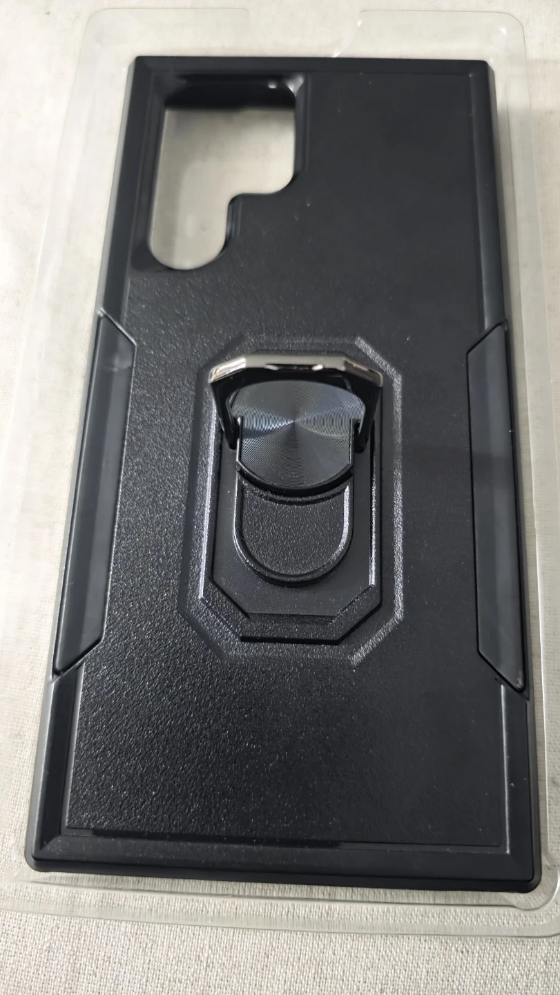 Black Phone Case with Ring Holder samsung s22 ultra - photo 2