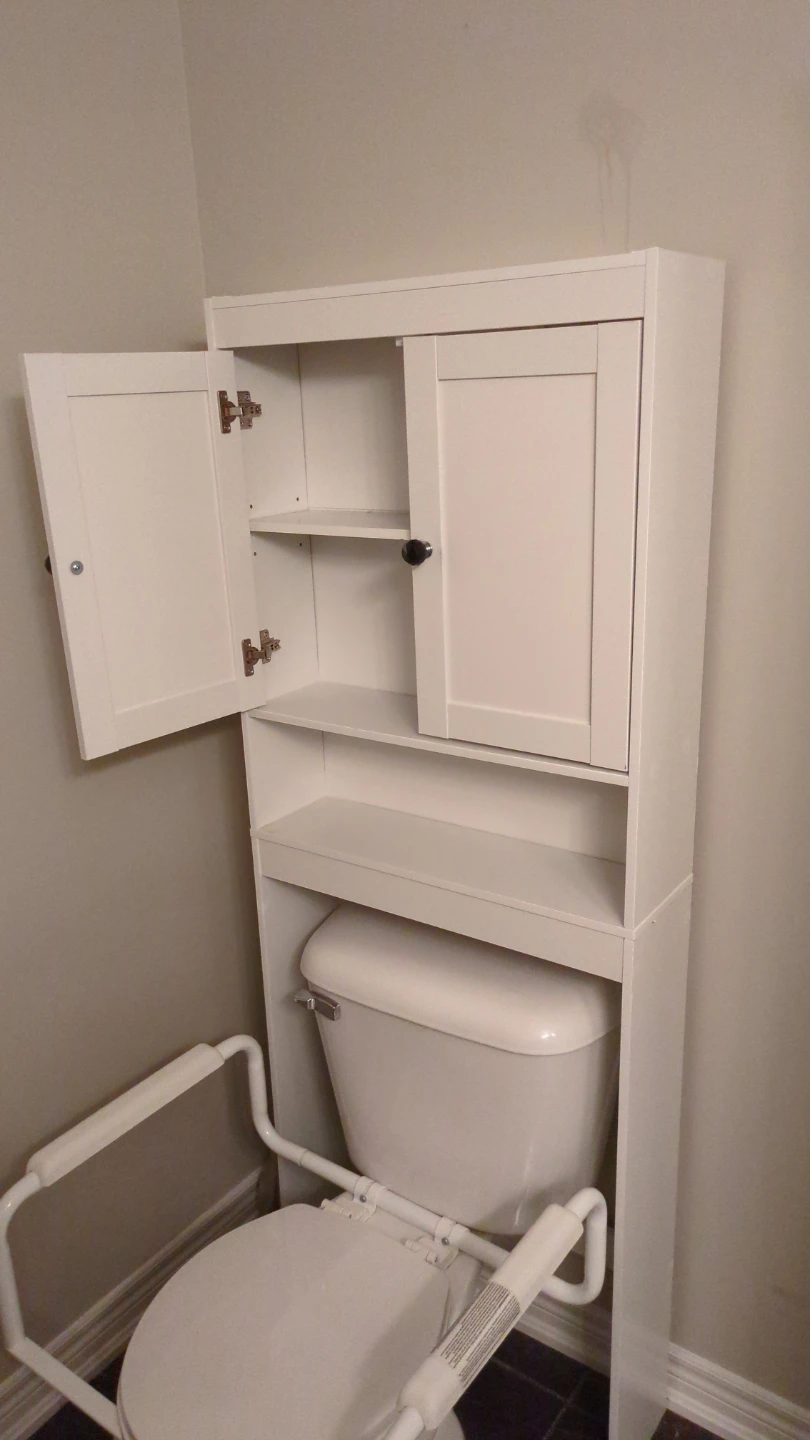 White Bathroom Storage Cabinet - photo 3