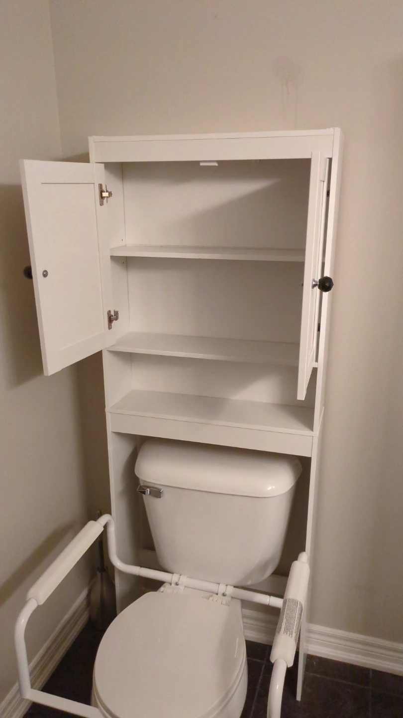 White Bathroom Storage Cabinet - photo 4