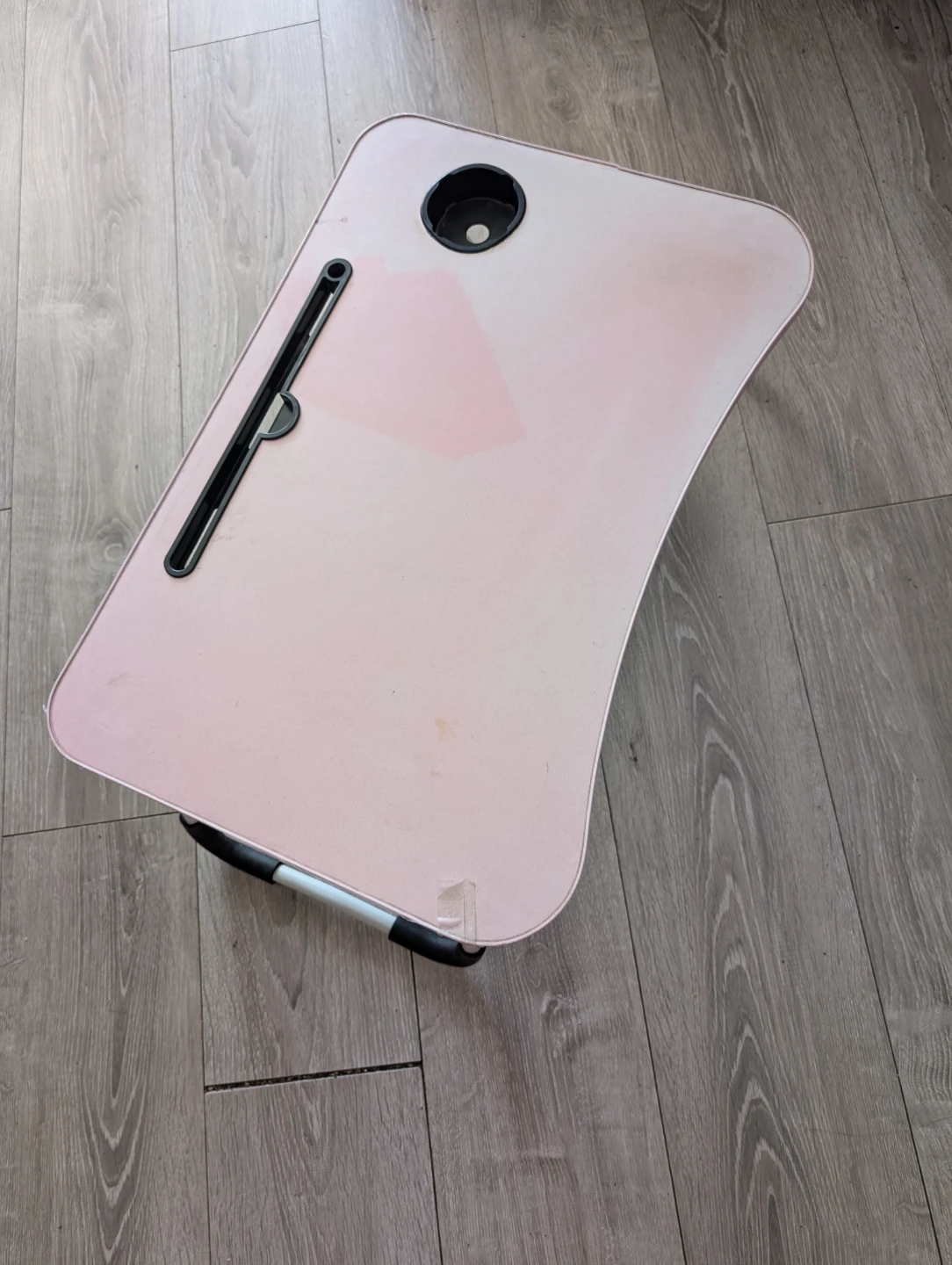 Pink Foldable Laptop Bed Tray Table with Cup Holder - photo 5