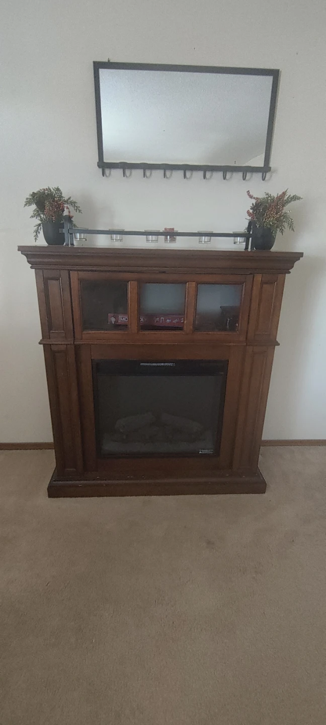 Wooden Electric Fireplace - photo 2