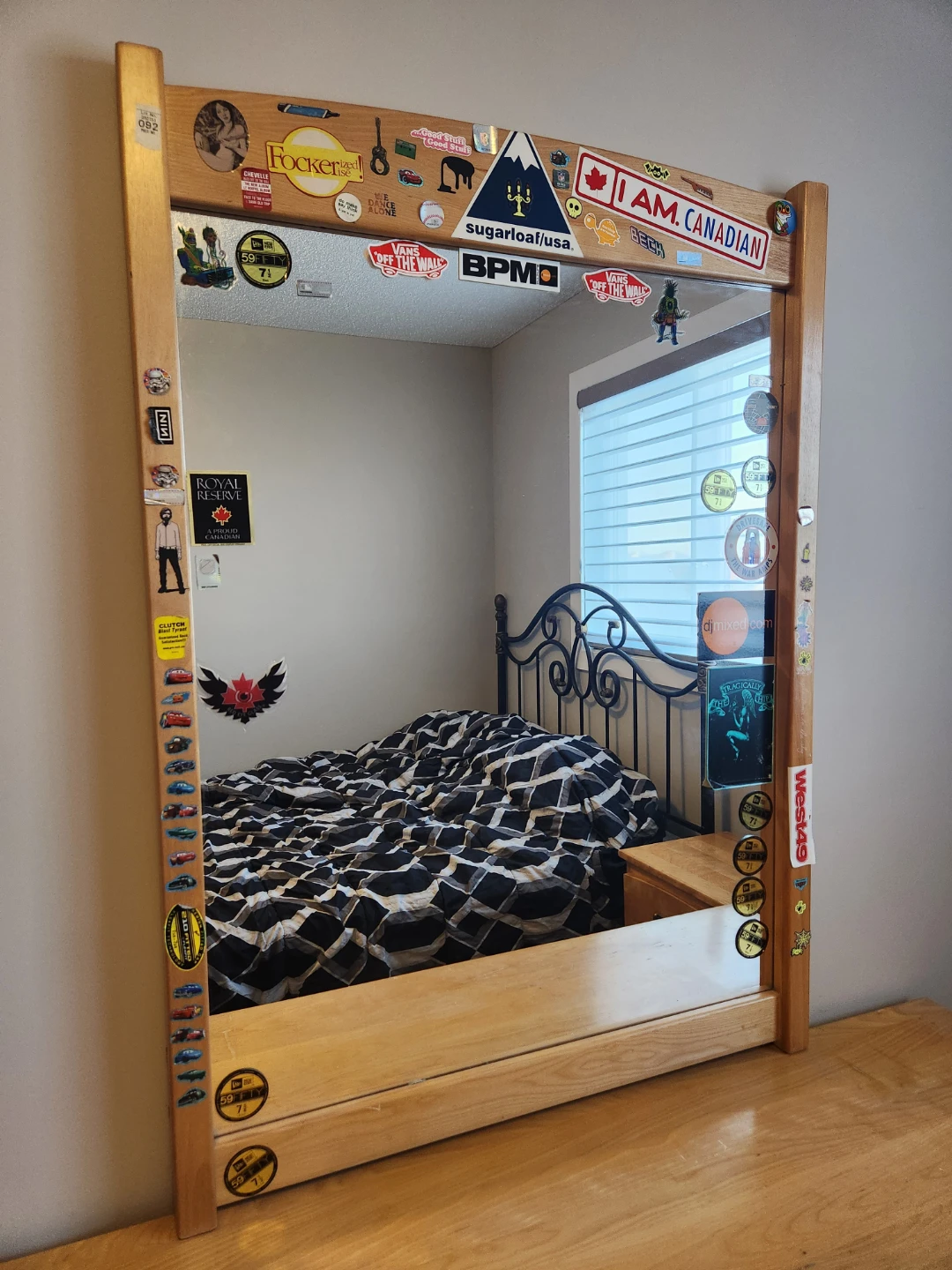 Wooden Dresser with Mirror and Bedside Table - photo 2