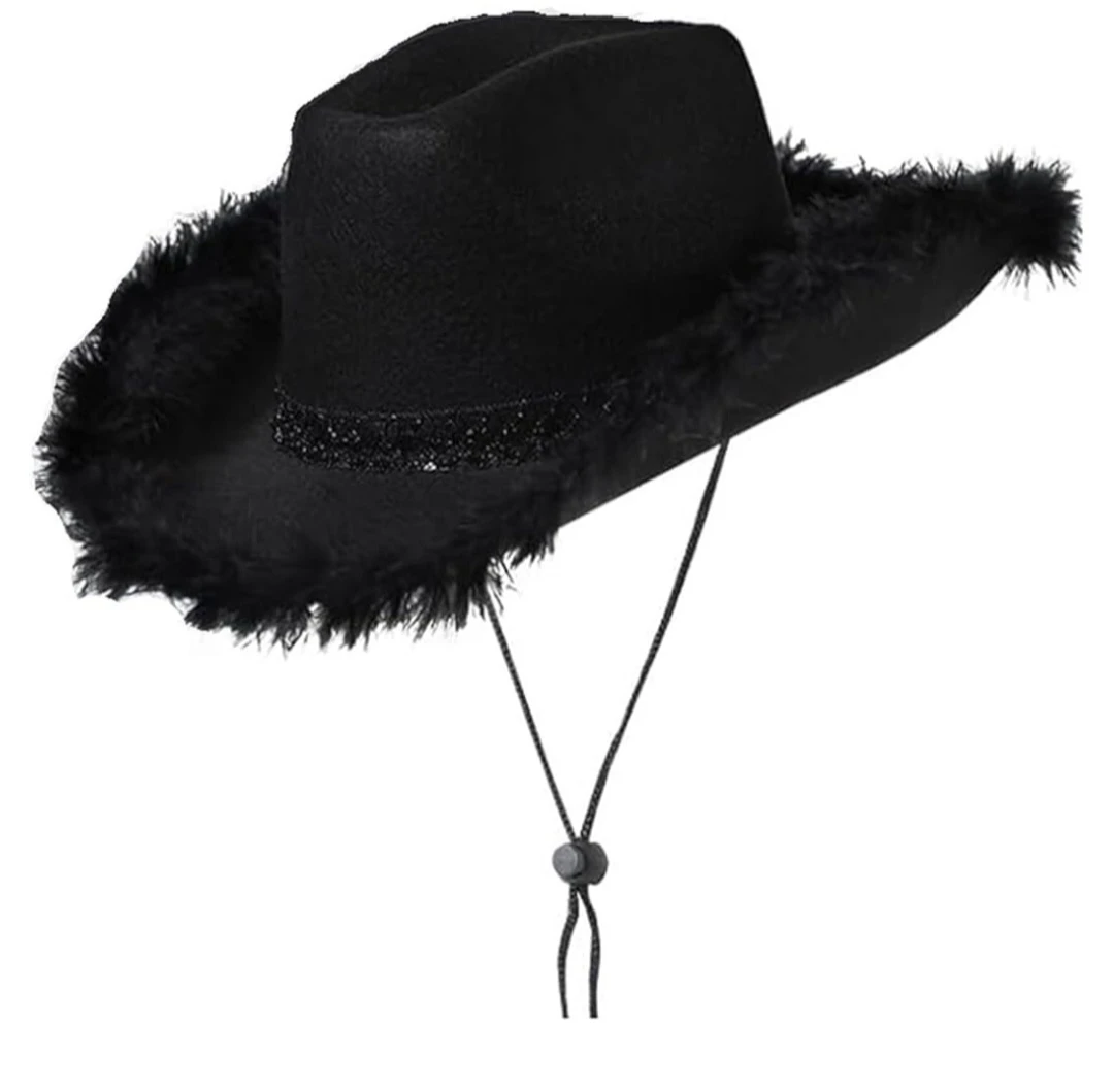 Black Feathered Cowboy Hat - photo 2