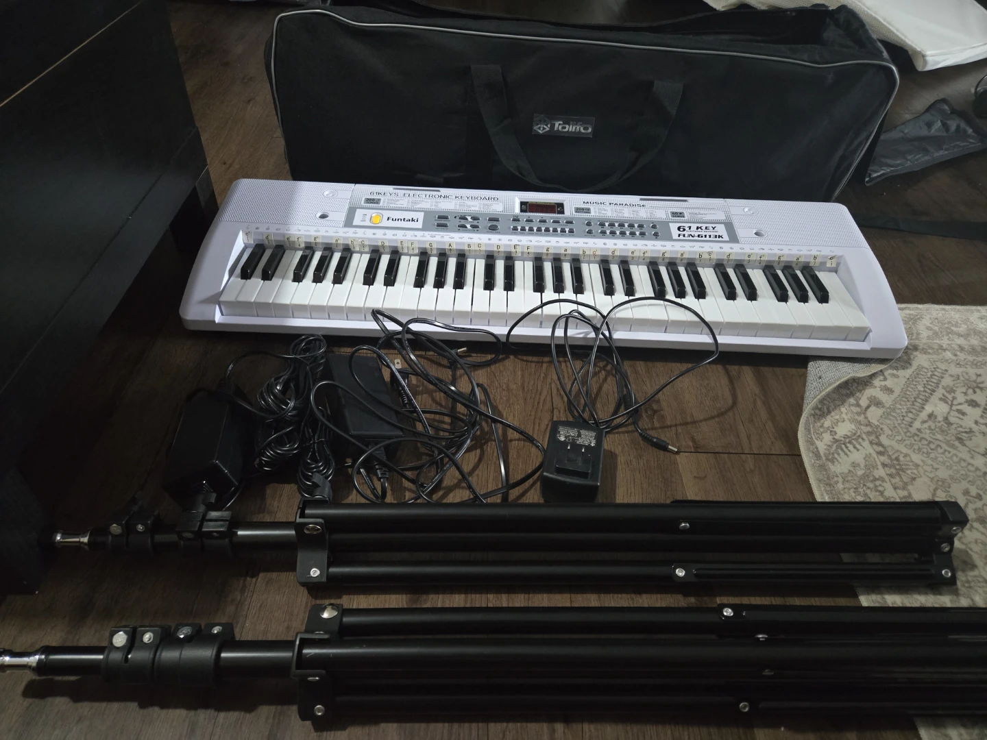 Funtaki 61 Key Electronic Keyboard with Stand and Bag