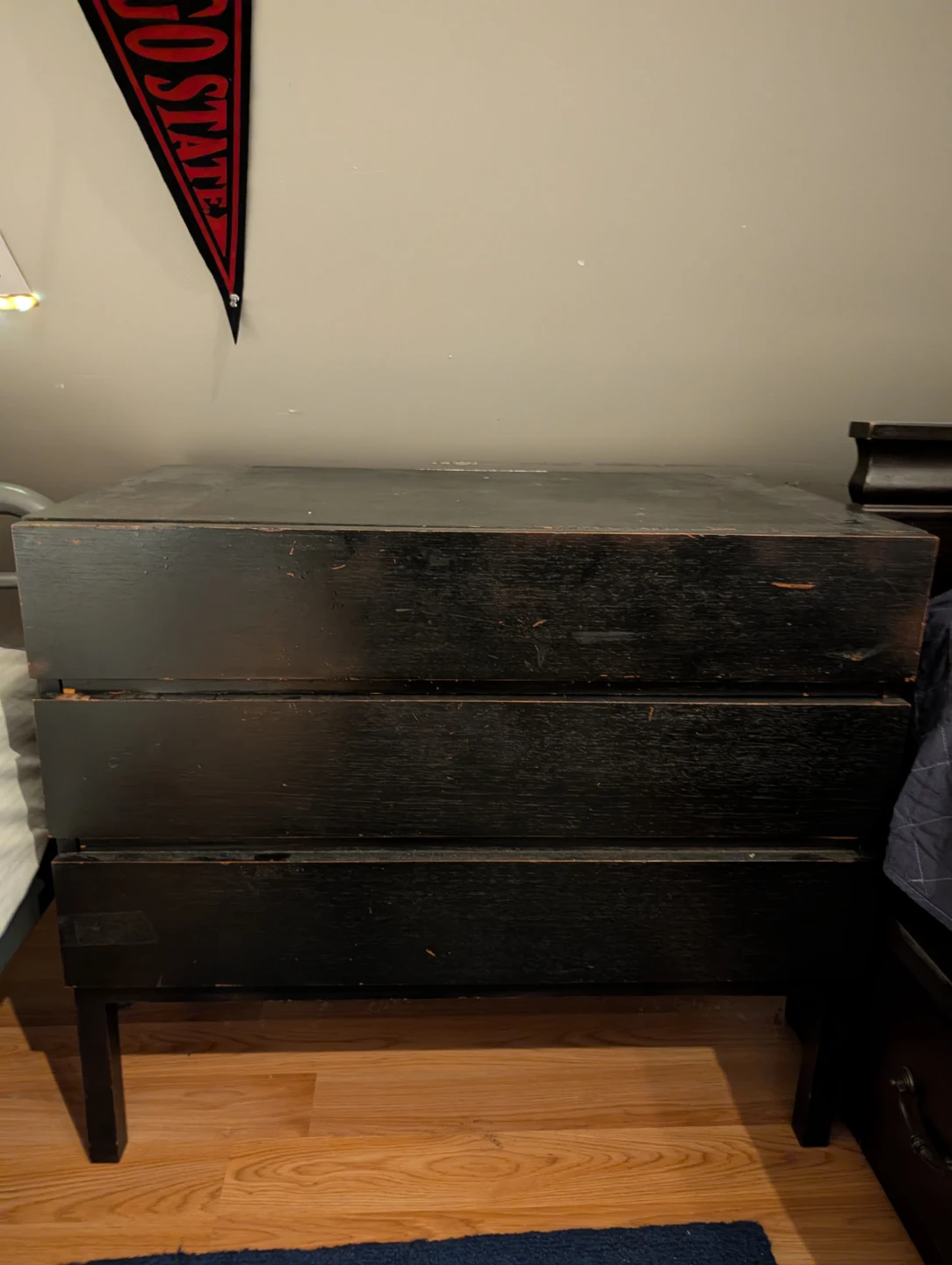 Black 3-Drawer Dresser - photo 3