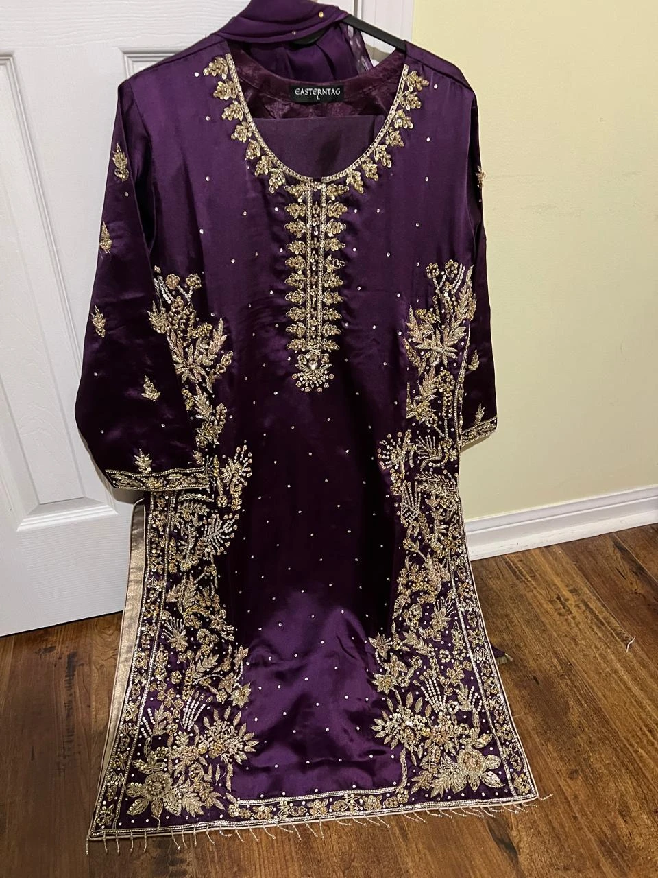 3 pcs heavy work silk suit - photo 5