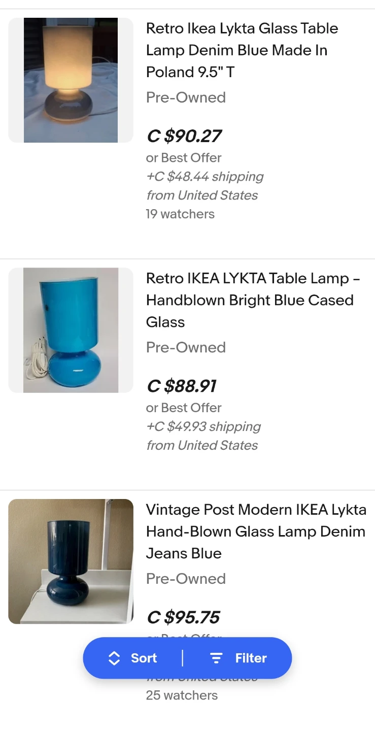 🥕 Vintage Ikea glass lamp - photo 2