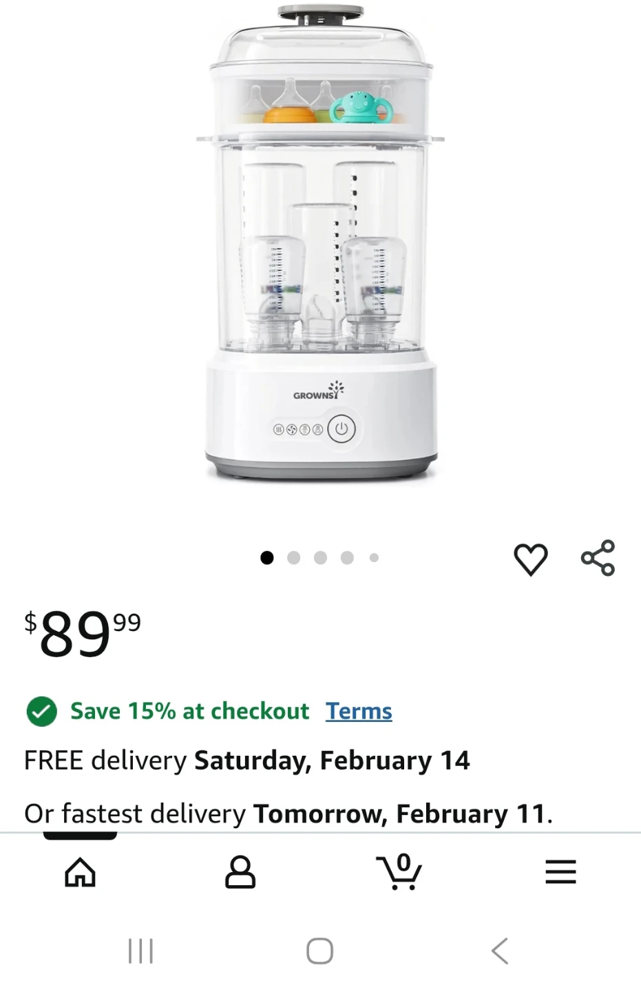 Bottle Sterilizer and Dryer, Compact Baby Bottle ... - photo 2