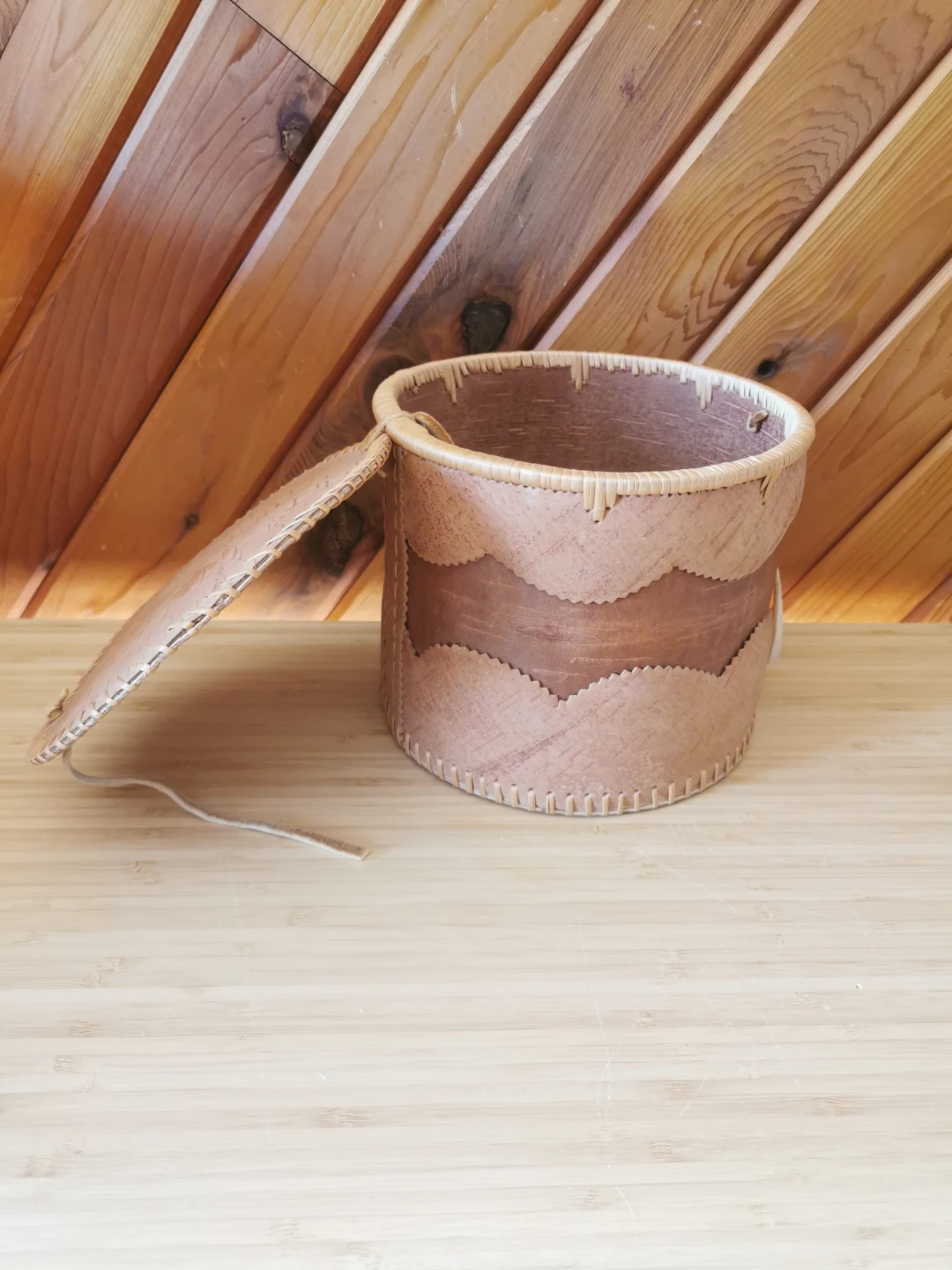 Handcrafted Birch Bark Basket - photo 5