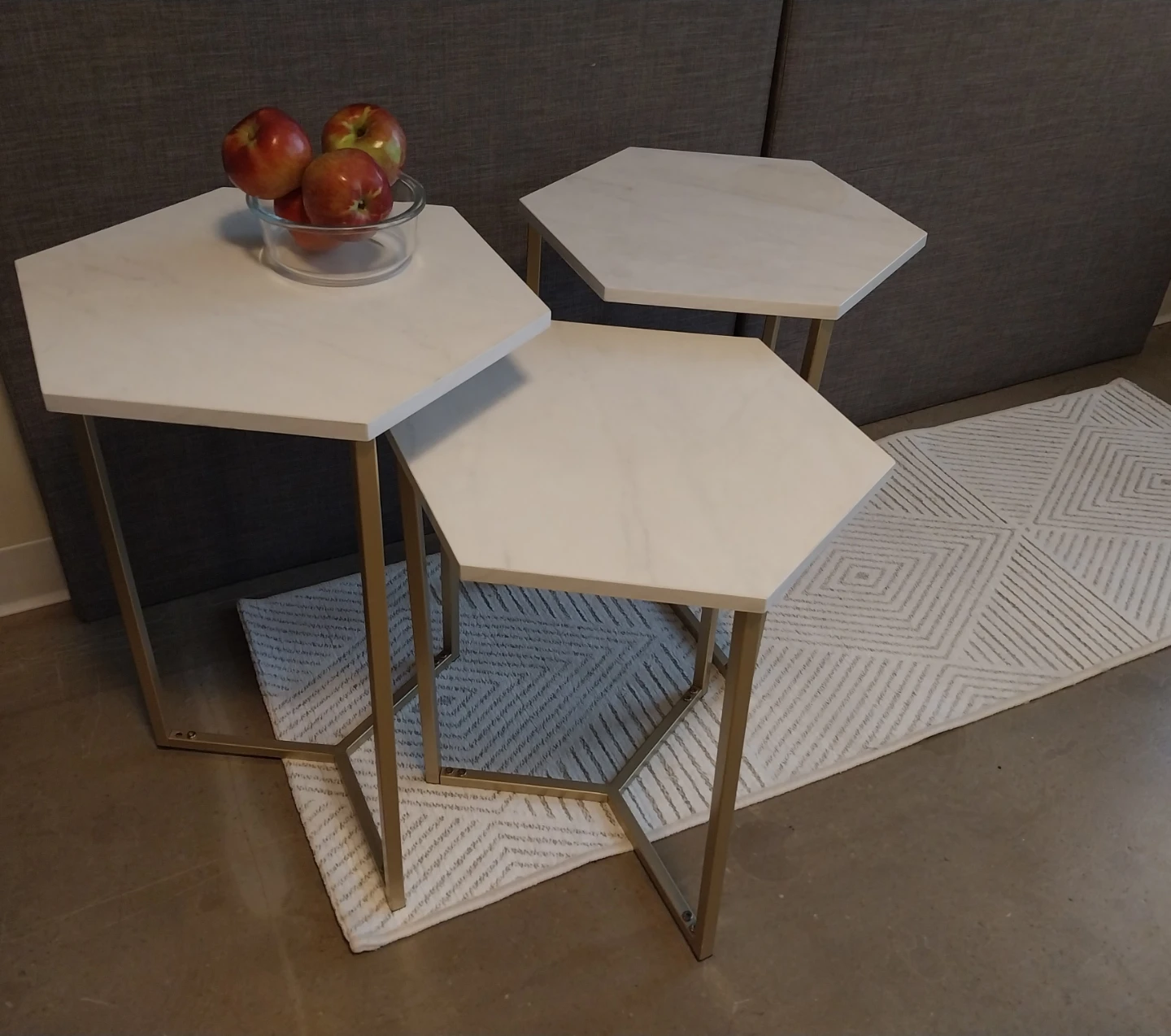 Set of 3 Hexagon Nesting Side Tables - photo 2