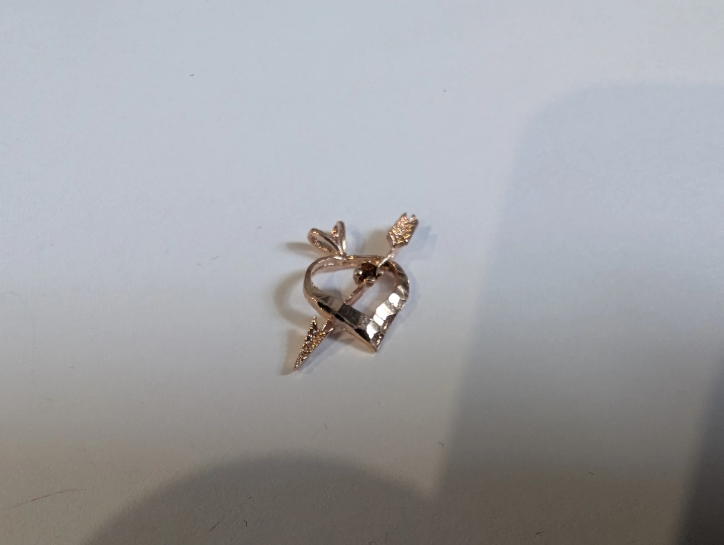 Brand New 10K Yellow Gold Heart Pendant For Sale - photo 2
