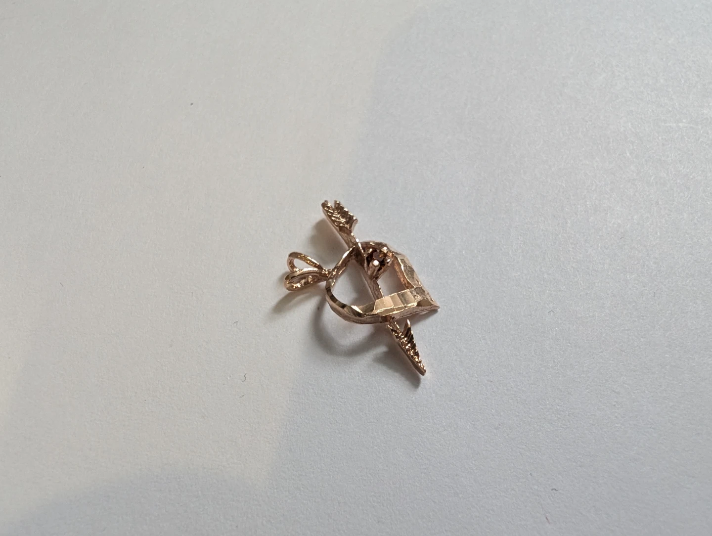 Brand New 10K Yellow Gold Heart Pendant For Sale - photo 3