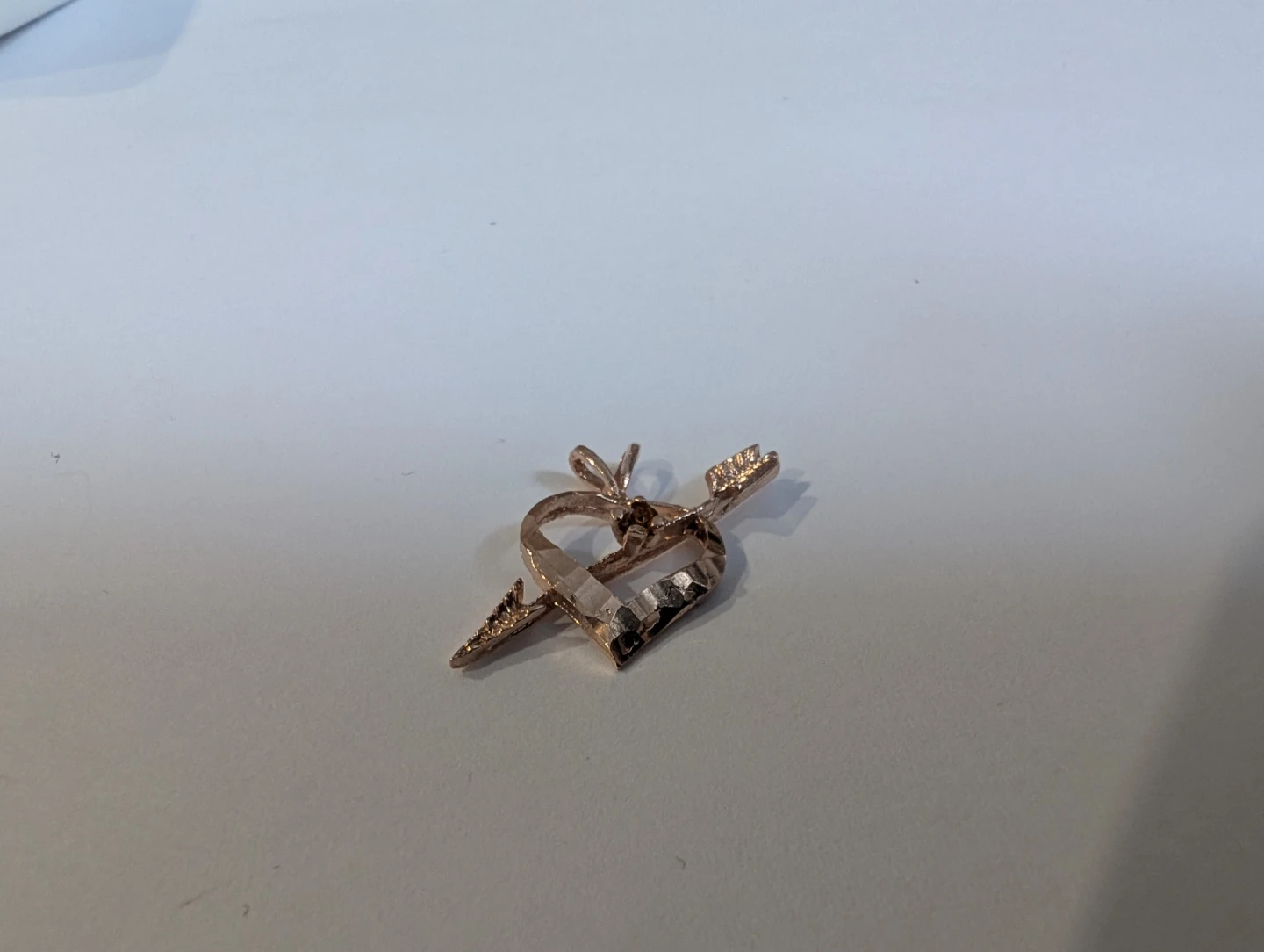 Brand New 10K Yellow Gold Heart Pendant For Sale - photo 5