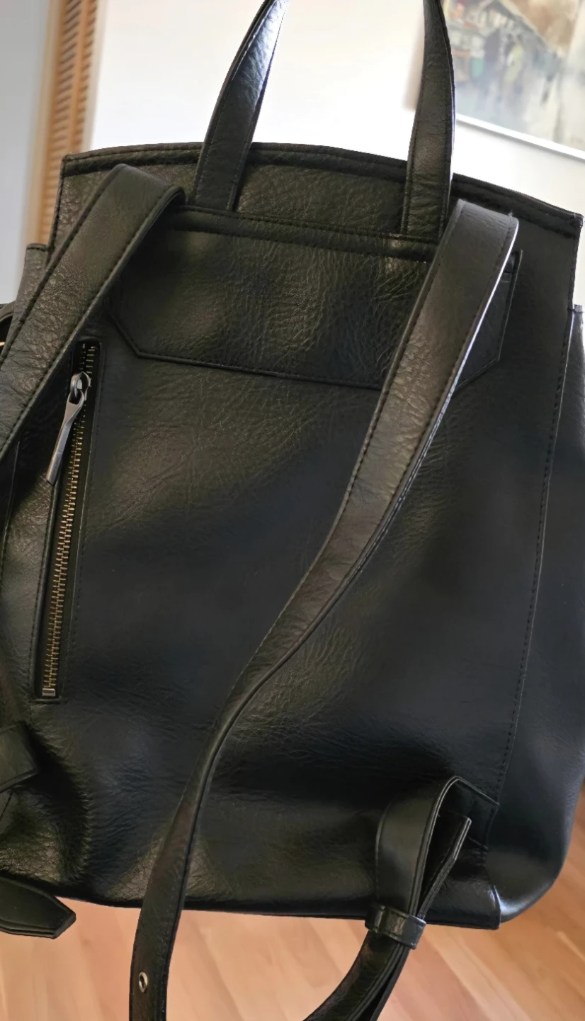 Matt & Nat Black Faux Leather Backpack - photo 2