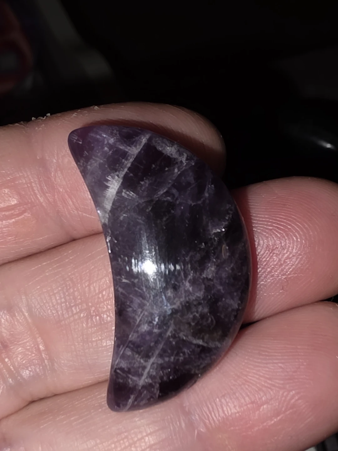 Amethyst Crescent Moon