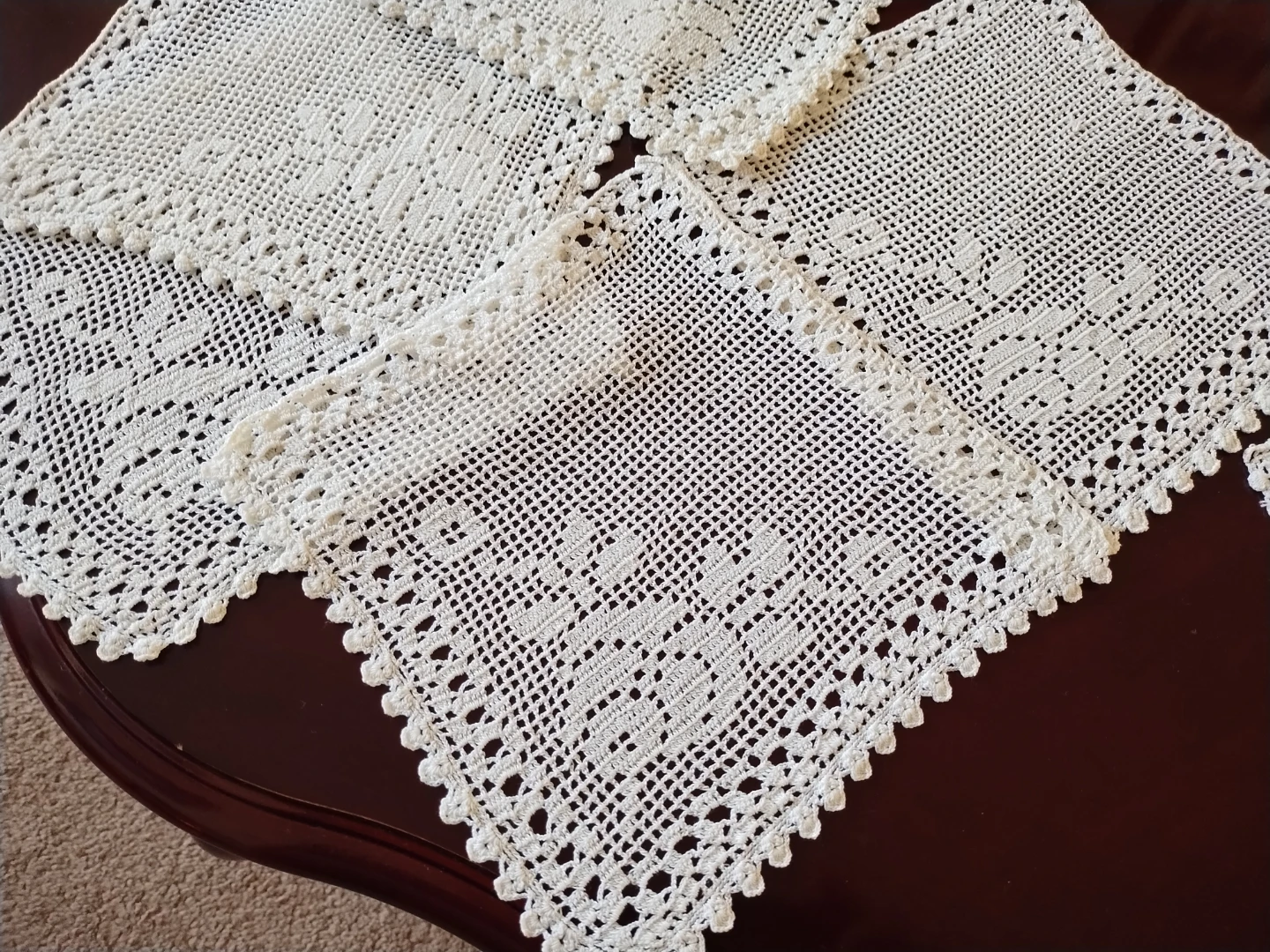 Handmade 12 White Crocheted Doilies - photo 2