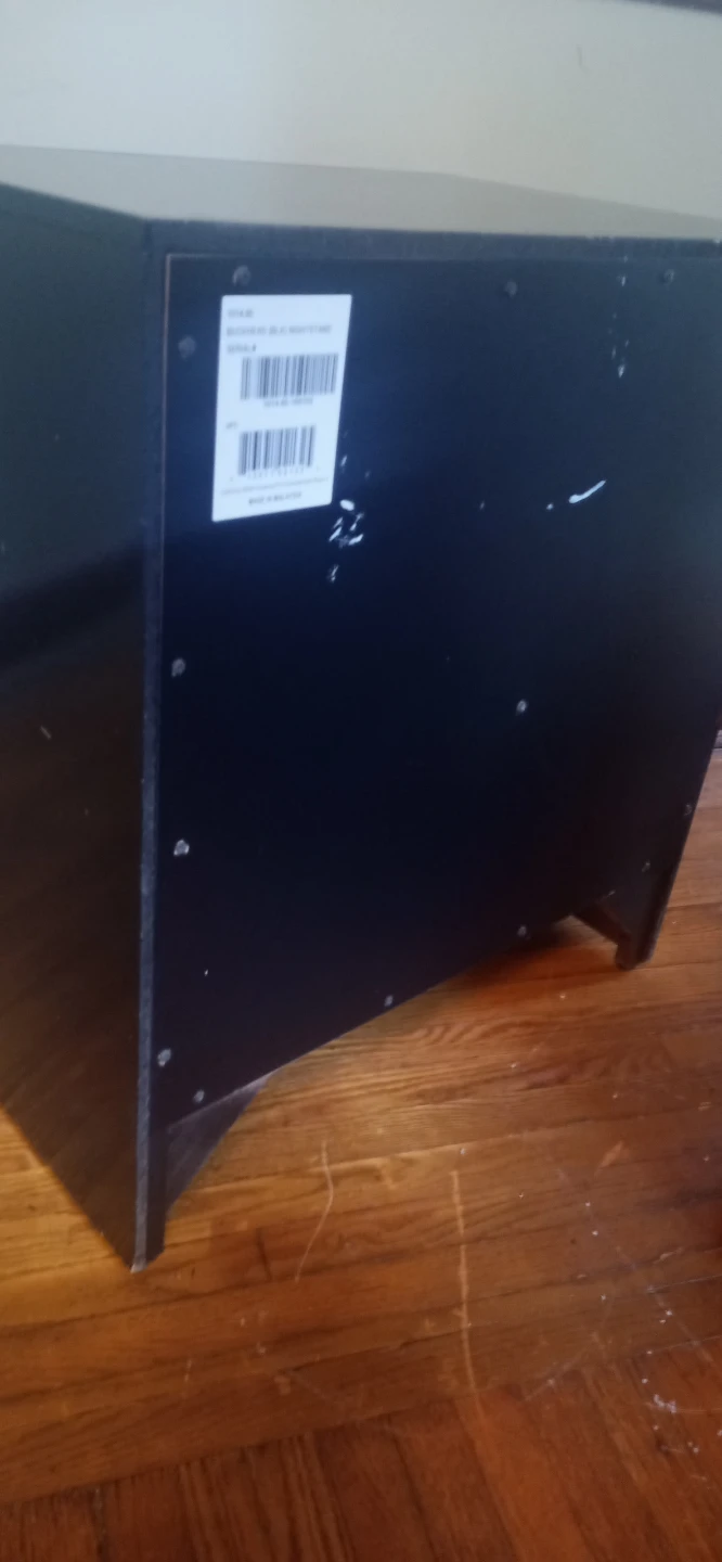 Black Two-Drawer Nightstand. - photo 2