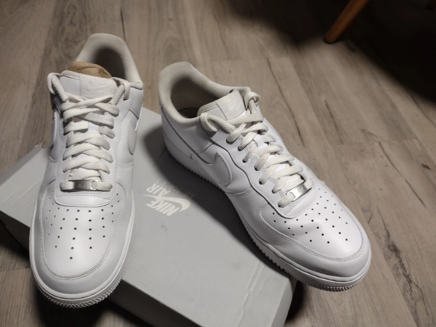 Nike Air Force 1 Low White Leather Sneakers - photo 4