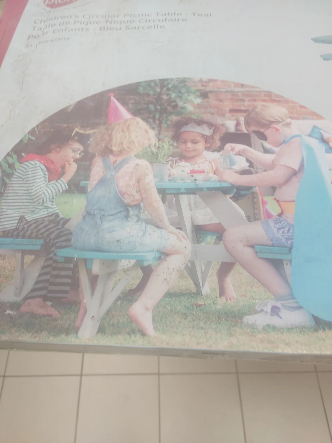 Plum Children's Circular Picnic Table - Teal - photo 4