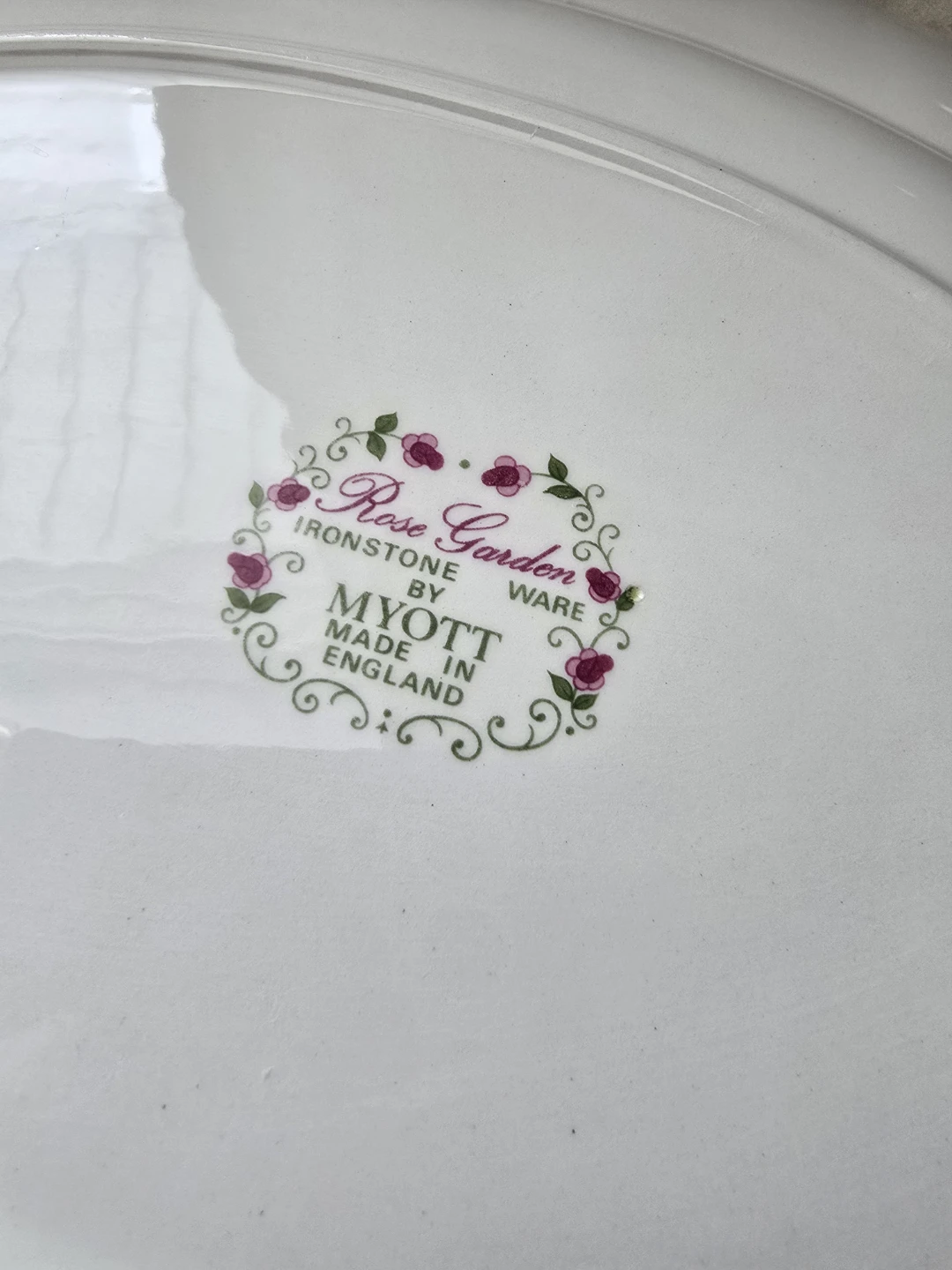 Myott Rose Garden Ironstone Gravy Boat with Underplate - photo 2