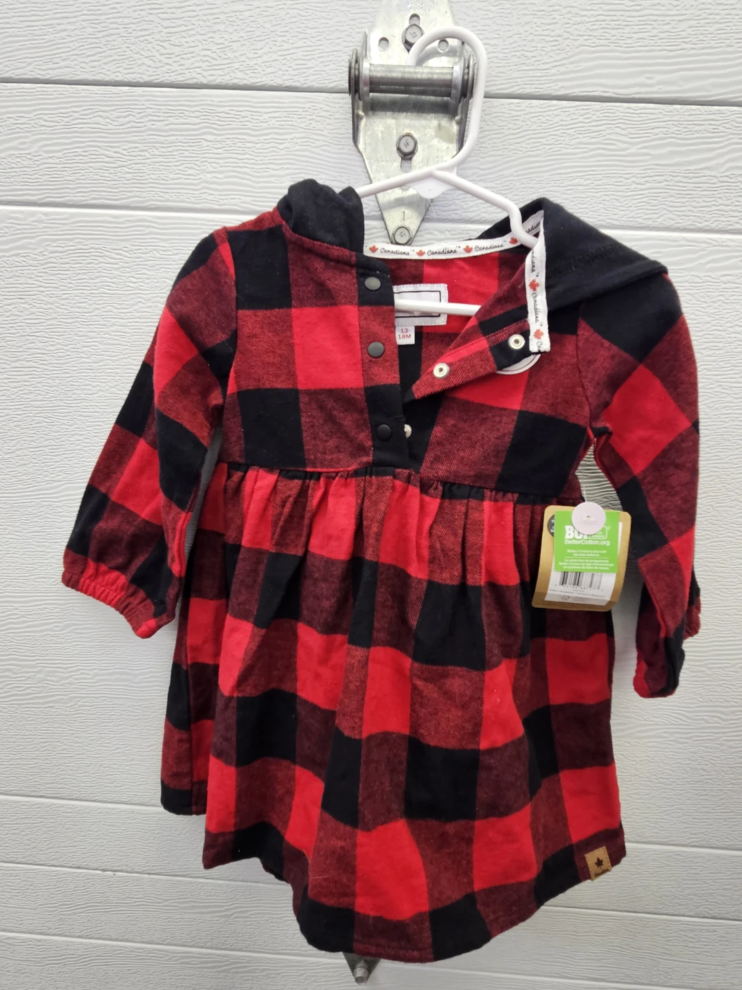 Canadiana Baby Girl Plaid Dress - 12-18 Months