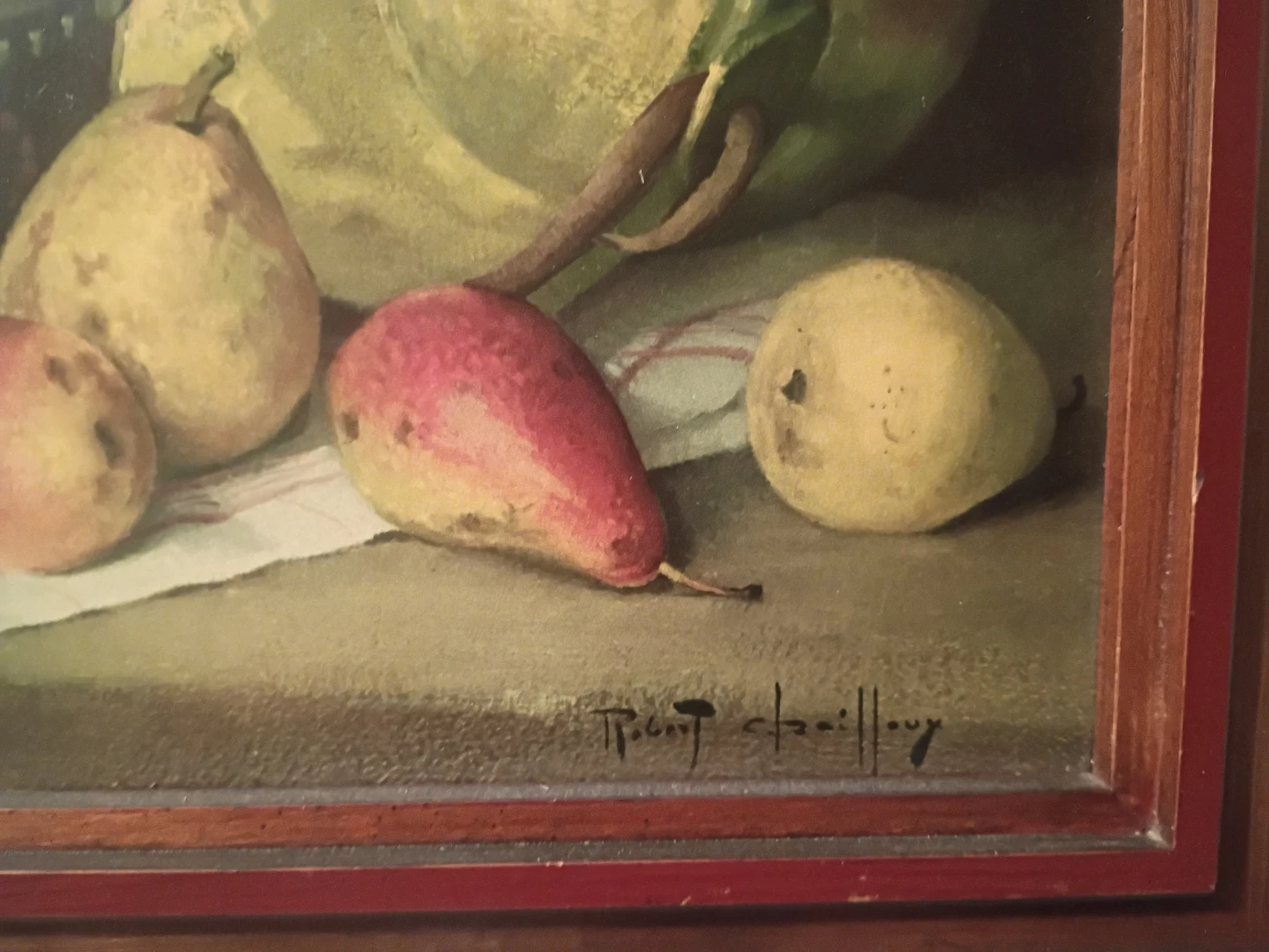 Robert Chailloux signed oil painting print " Pears". - photo 2