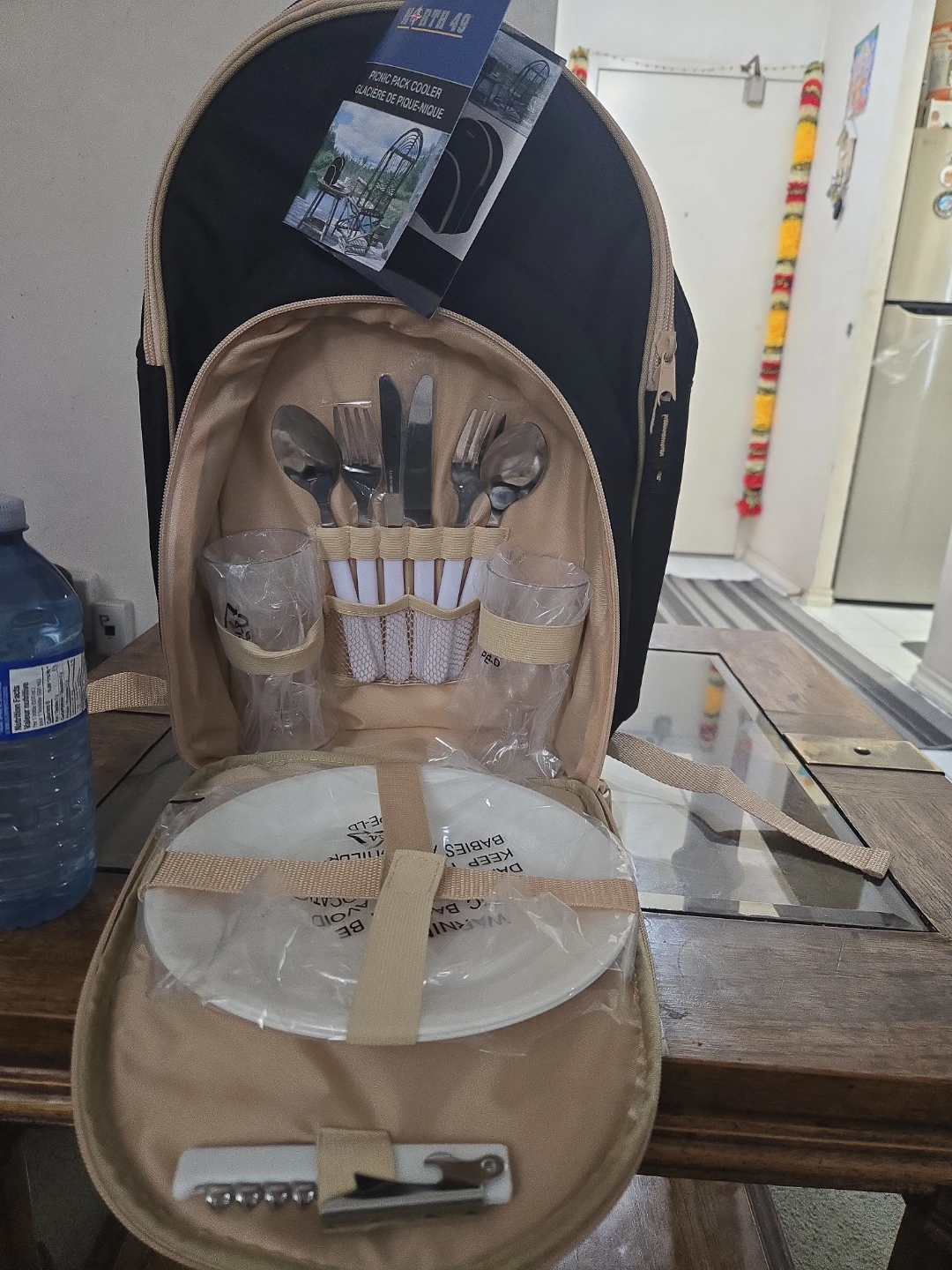 2-Person Picnic Backpack Cooler Set – Complete Dining Kit (New) - photo 2
