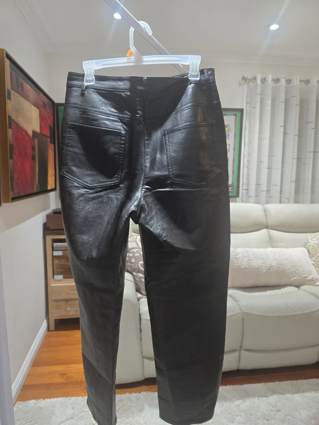 Aritzia Black Faux Leather Pants - photo 4