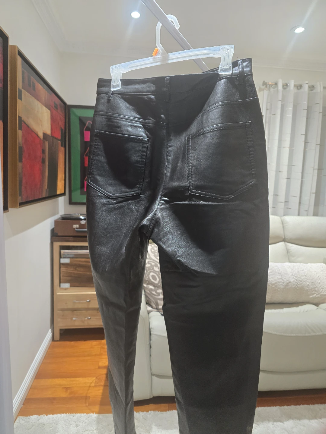 Aritzia Black Faux Leather Pants - photo 5