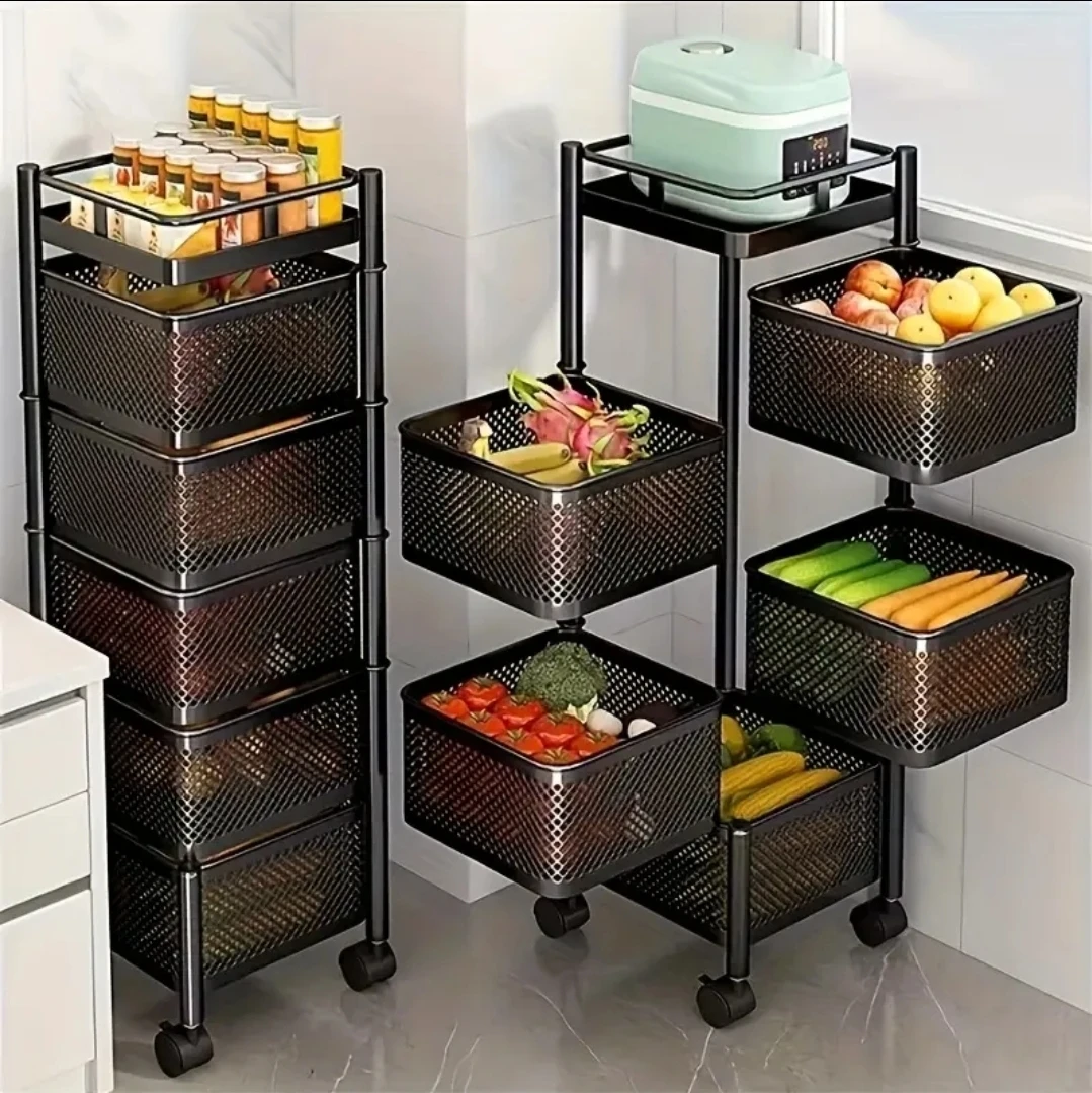 Brand new in box - Black 360 Rotating Kitchen Storage Cart