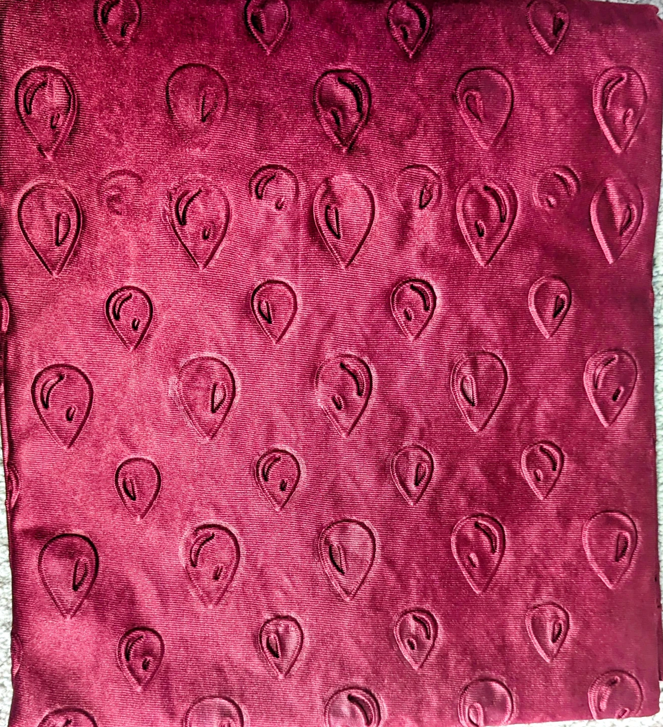 3 Burgundy Textured Curtains