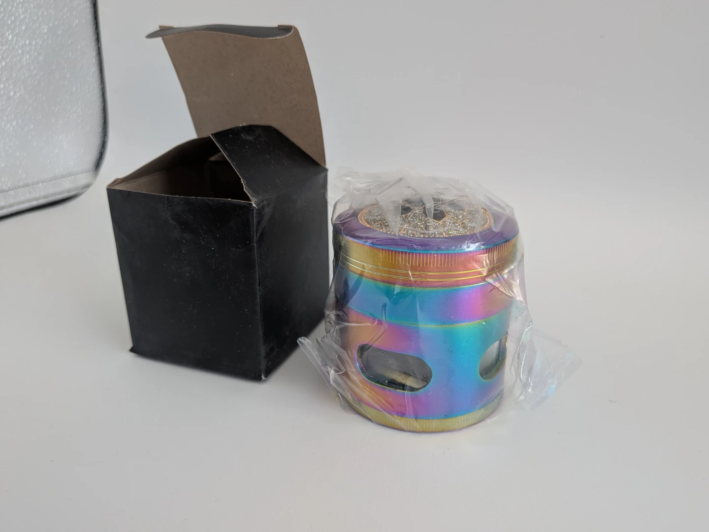 63mm Rainbow 4-Piece Herb Grinder with Collection Tray - photo 2