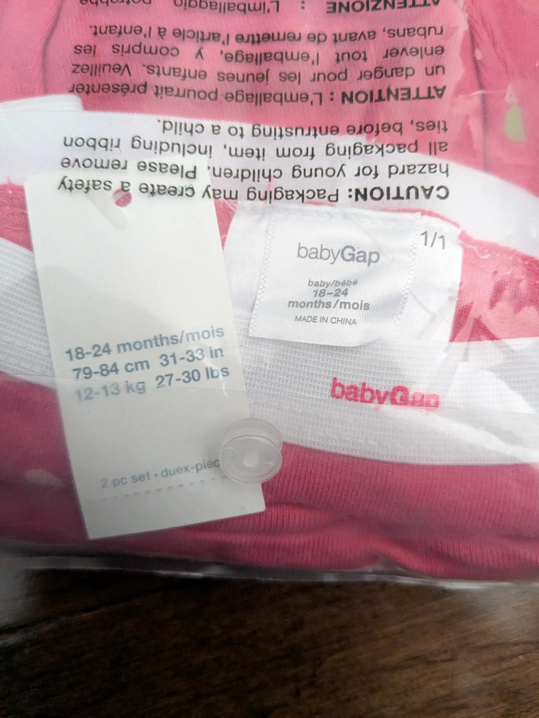 BabyGap thin long sleeved with pant  - 18-24 Months - photo 2