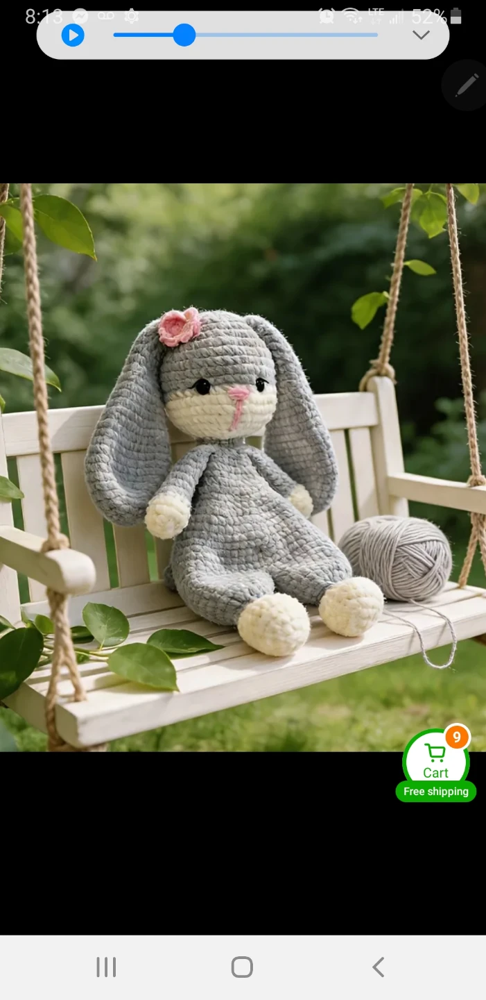 Soft hand crocheted bunny