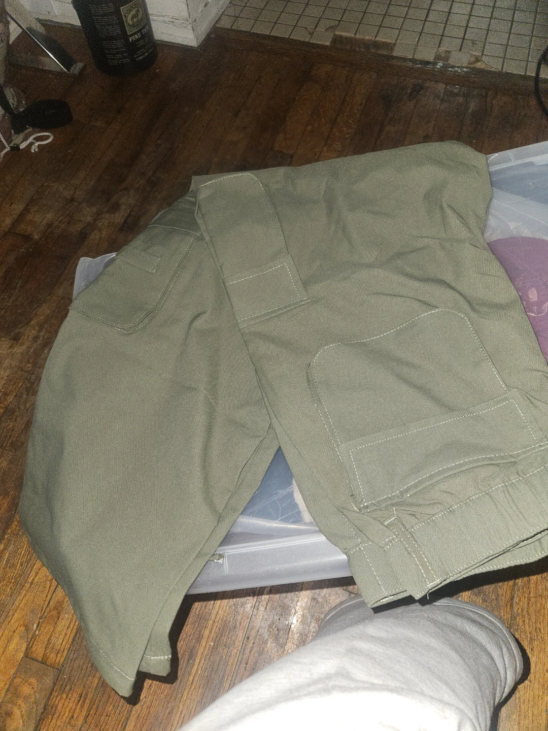 Women's Cargo Pants - Light Grey