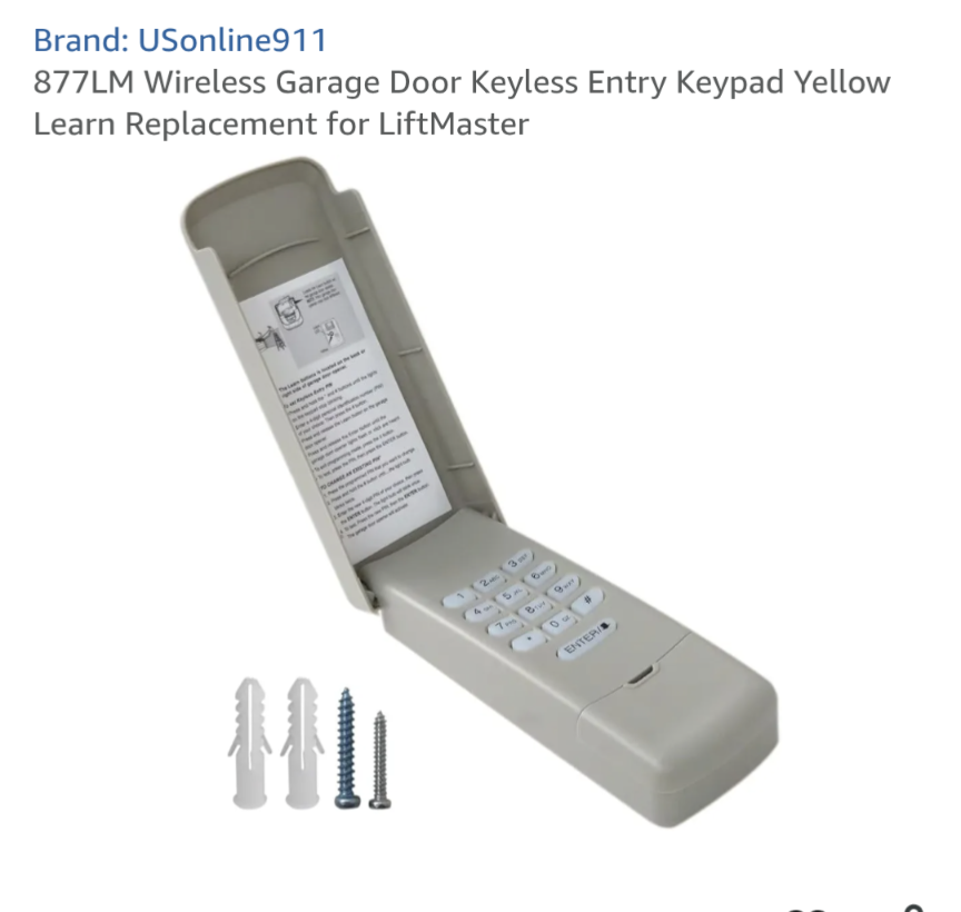 LiftMaster universal 877LM Wireless Garage Door Keypad