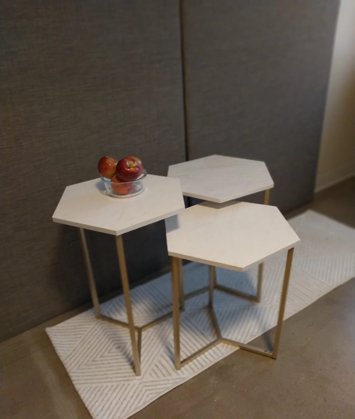 Set of 3 Hexagon Nesting Side Tables