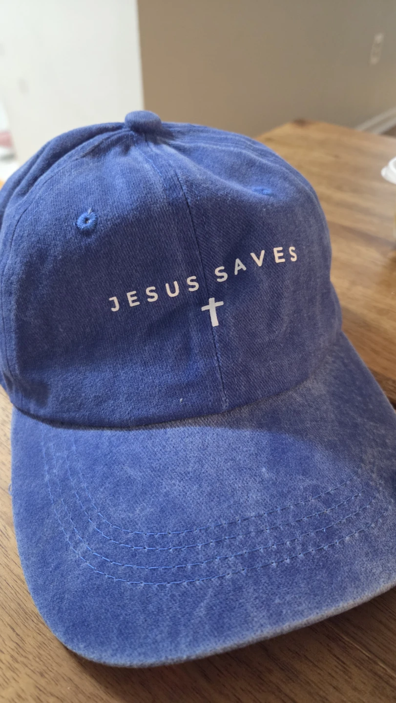 Denim-Blue Jesus Saves Cap or Hat *new