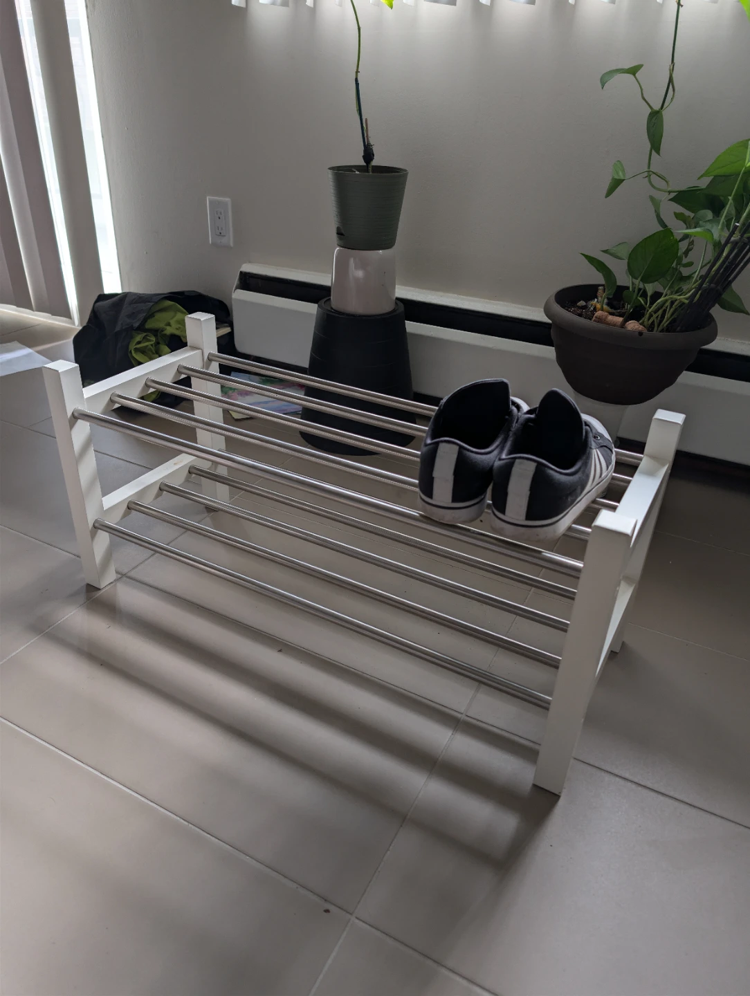 White 4-Tier Shoe Rack