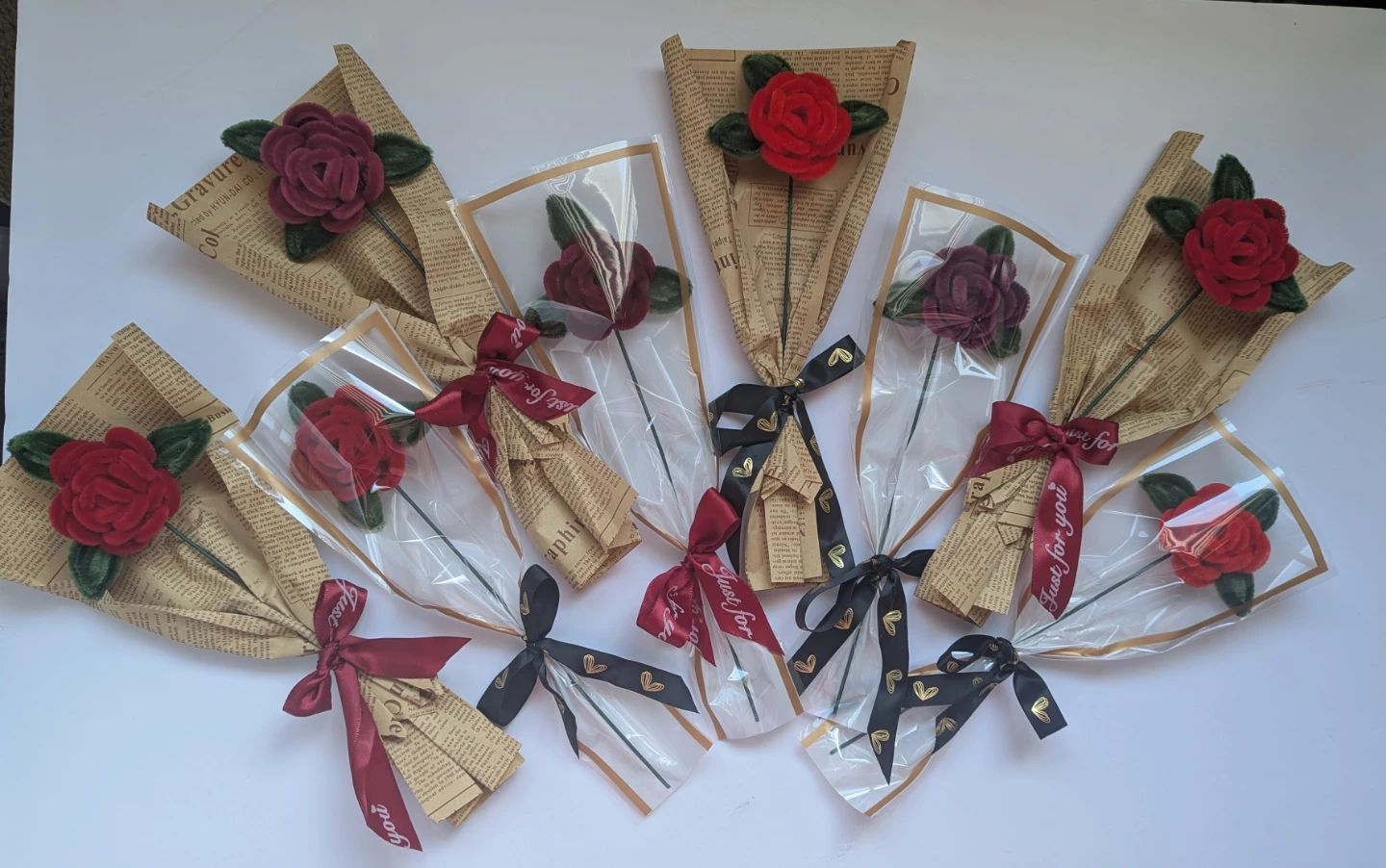 Pipe cleaner roses