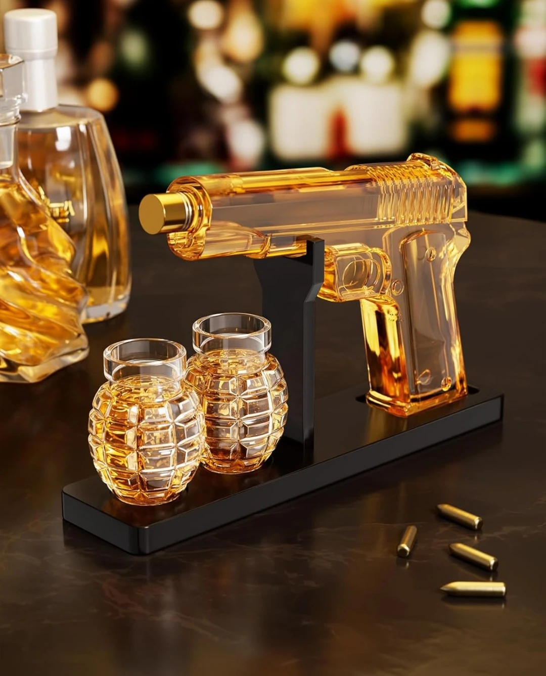 Whiskey Decanter Set with Grenade Glasses - photo 2