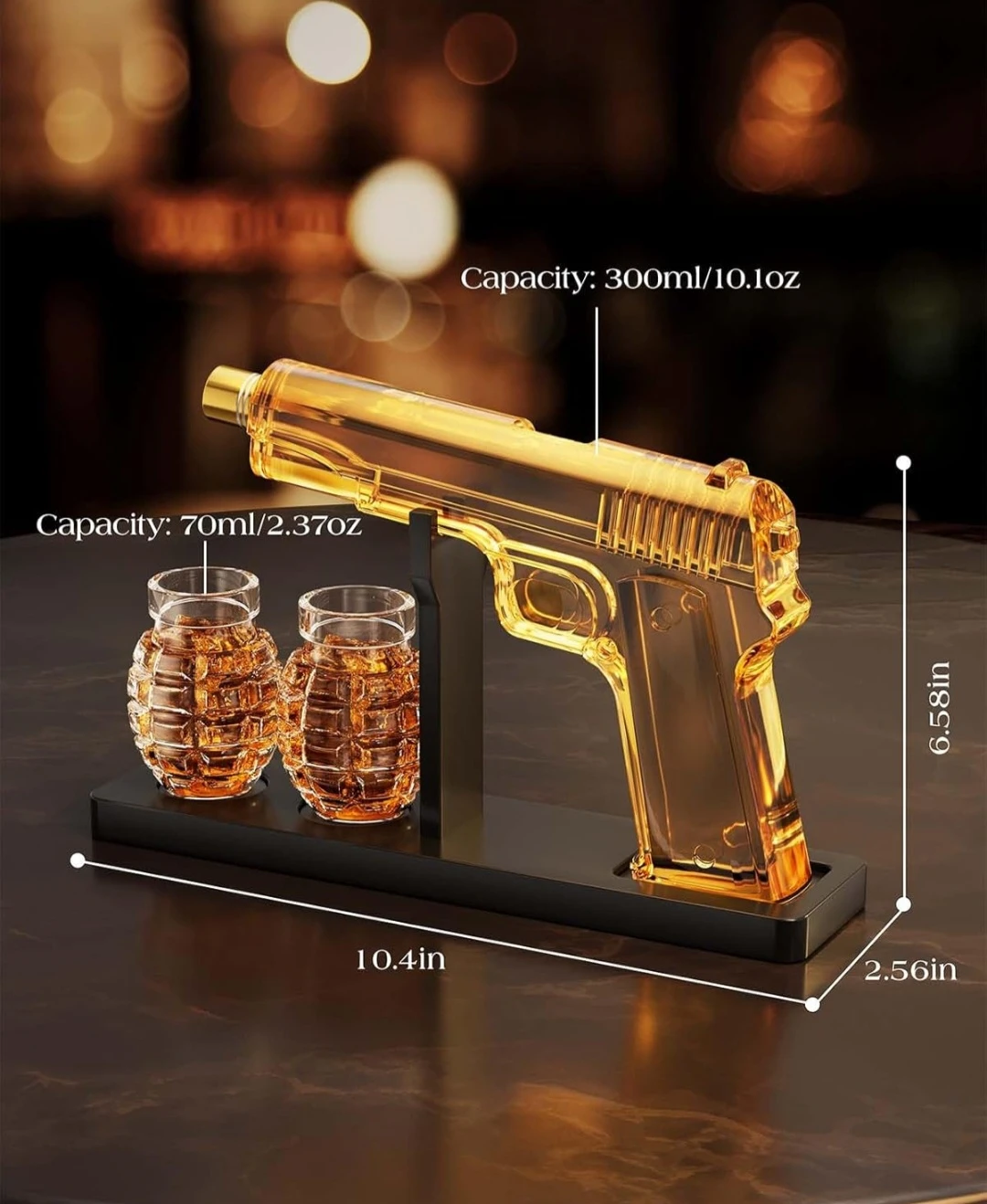Whiskey Decanter Set with Grenade Glasses - photo 3