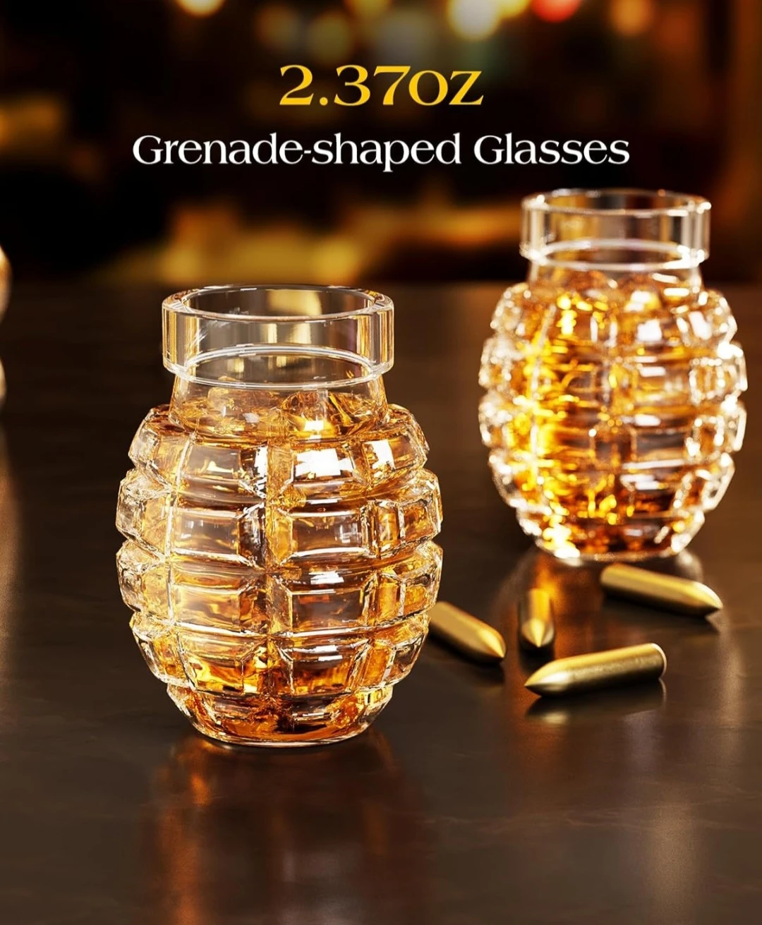 Whiskey Decanter Set with Grenade Glasses - photo 5