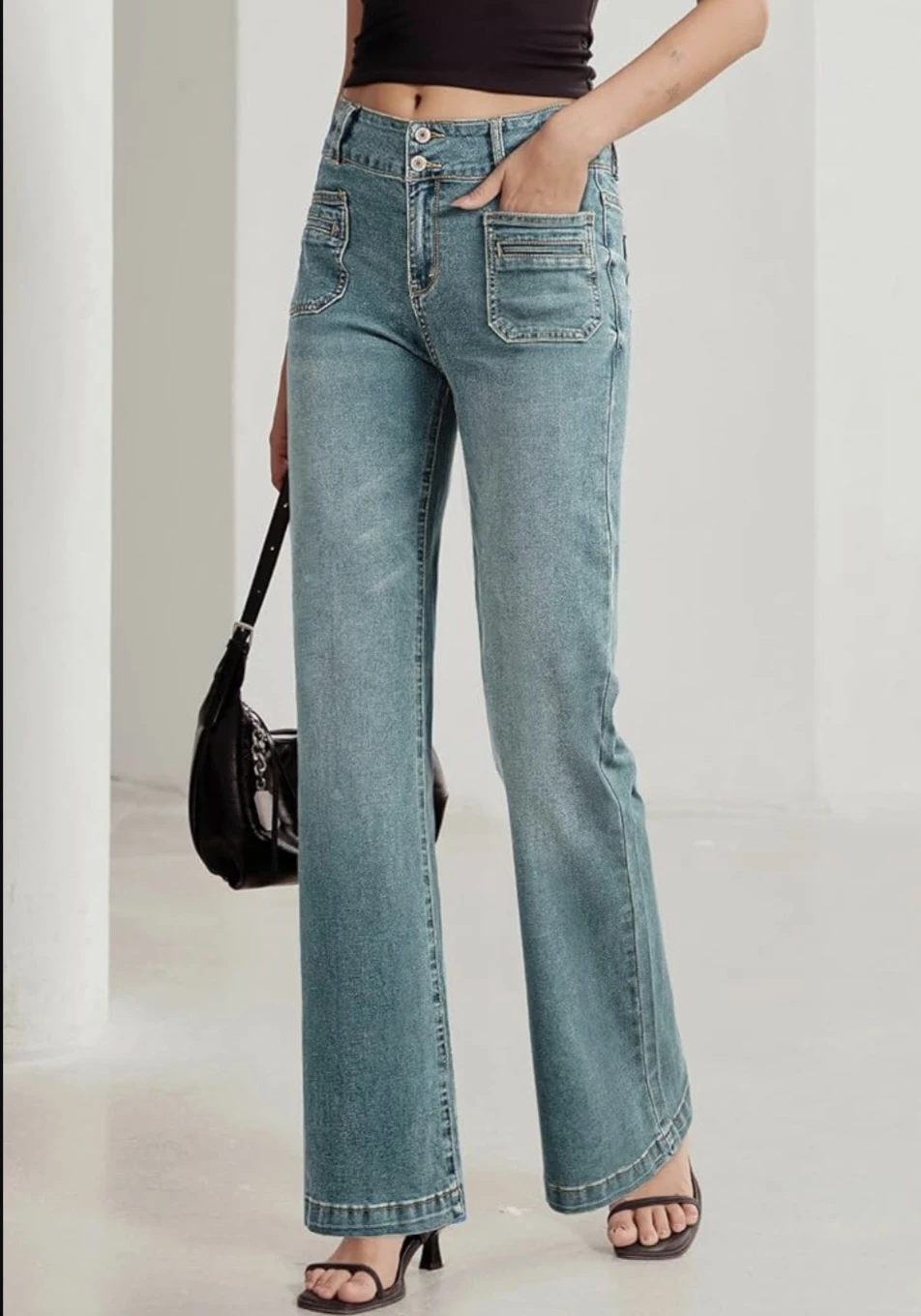 Sidefeel Light Wash Wide Leg Jeans - photo 2