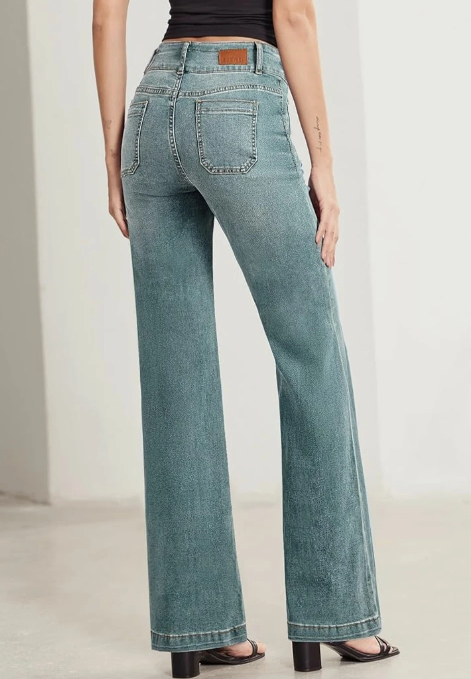 Sidefeel Light Wash Wide Leg Jeans - photo 4