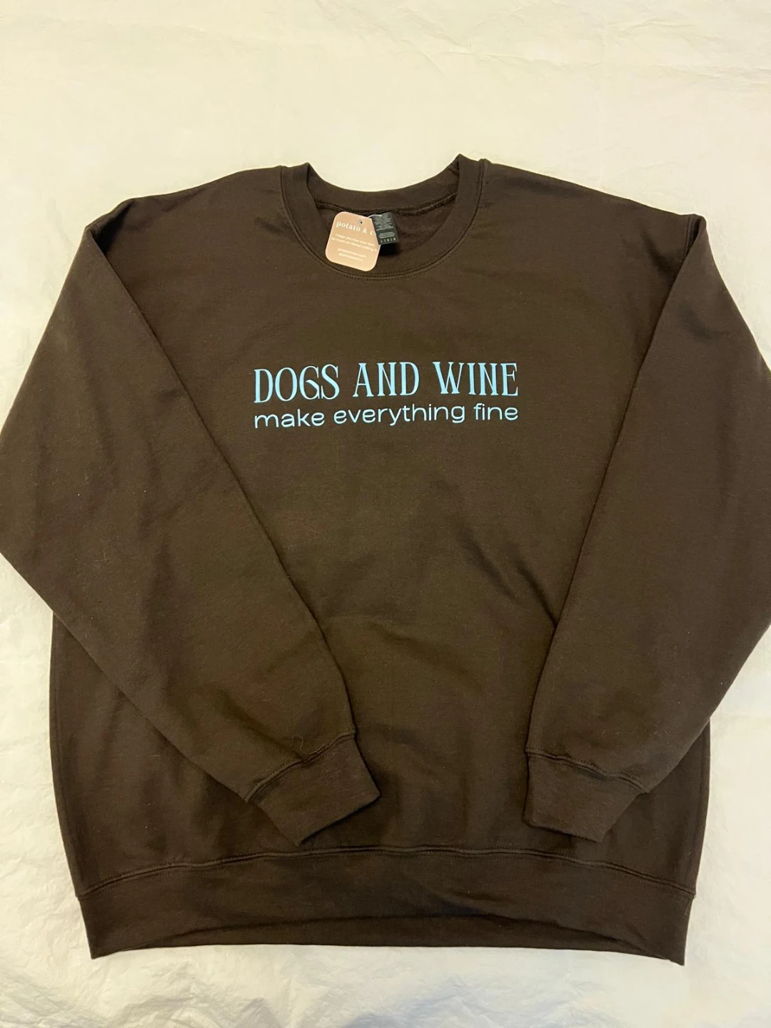BNWT "Dogs and Wine" Crewneck