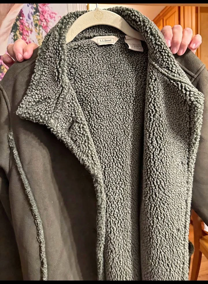 L.L. Bean Sherpa Lined Jacket - Olive Green - photo 2