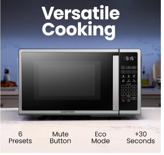 Chefman Countertop Microwave Oven 1.1 Cu. Ft. Digital Microwave
