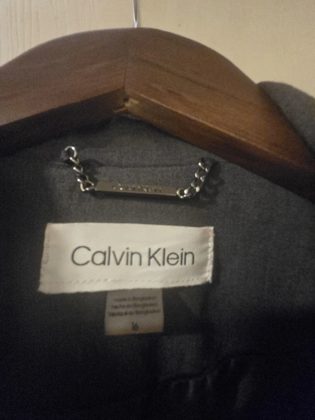 Calvin Klein Women's Grey Blazer Jacket Size 16(L) - photo 3